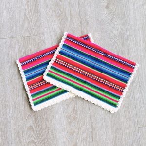 2pc Bolivian Aguayo Authentic Mesa Cloth